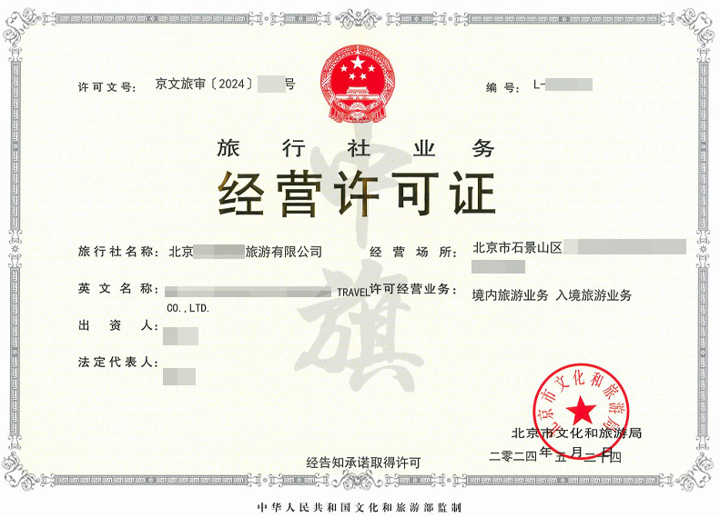 2024年5月28日新下旅行社業(yè)務經營許可證