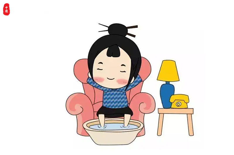 漫畫，安逸的洗腳腳